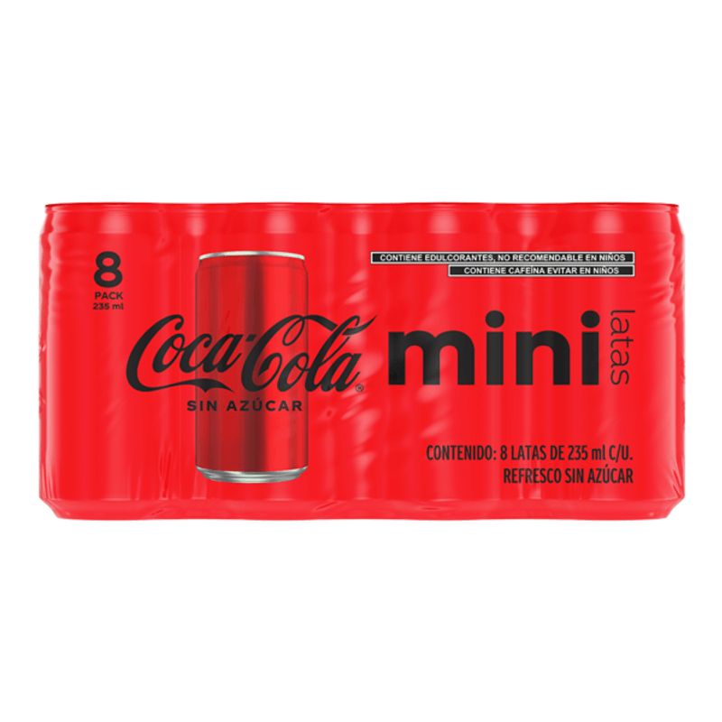 Coca Cola Sugar-Free Soda 8 Pack 8 oz 1 Piece