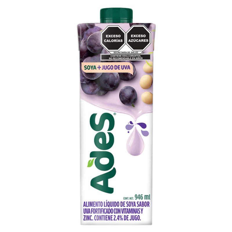 Ades Grape Flavor Soy Drink 32 oz