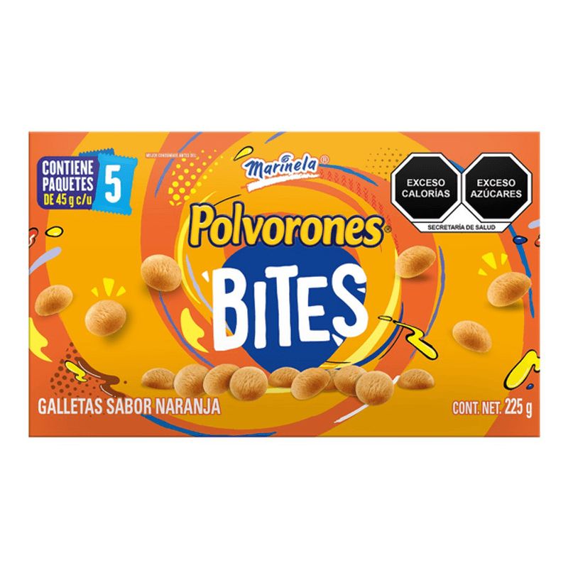 Orange Polvorones Bites Cookies - 8 oz