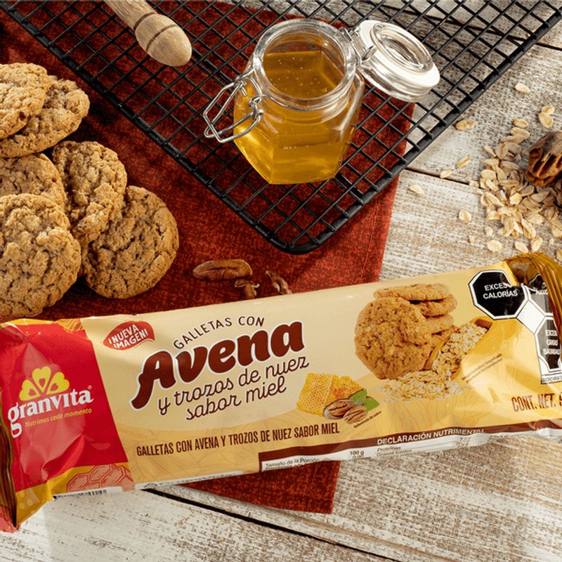 Oatmeal Cookies with Walnut and Honey Flavor - 3 oz