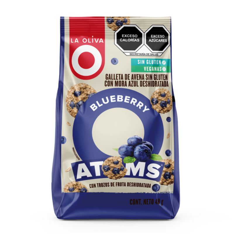 la Oliva Blueberry Atoms Oatmeal Cookies - 2 oz