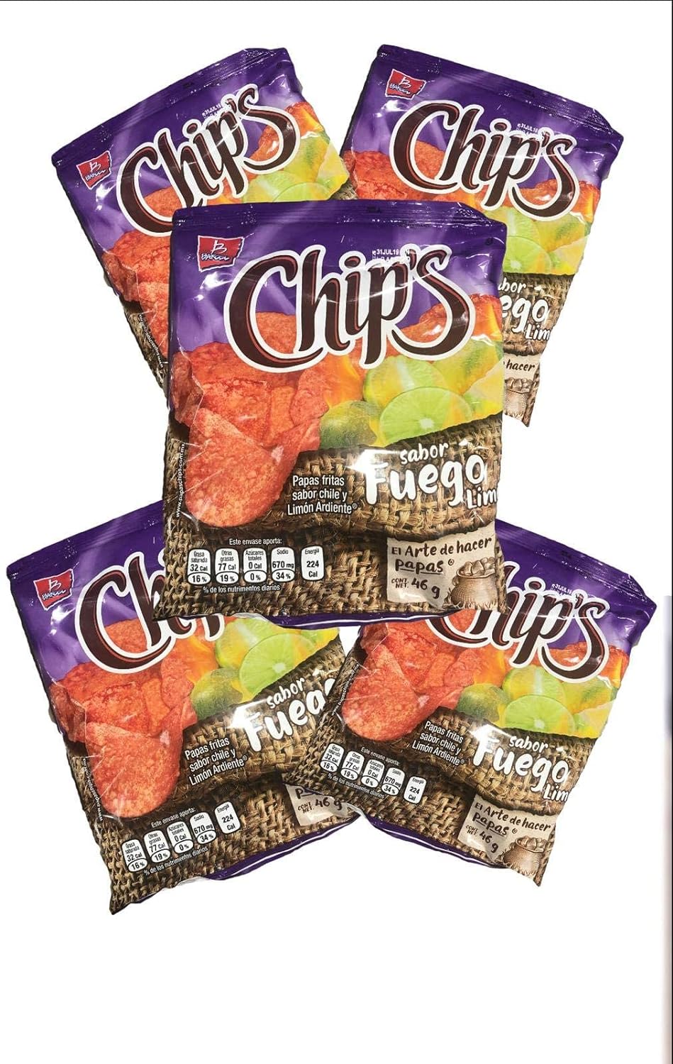 Barcel Chips Fuego 1.62 onzas (Pack of 5)