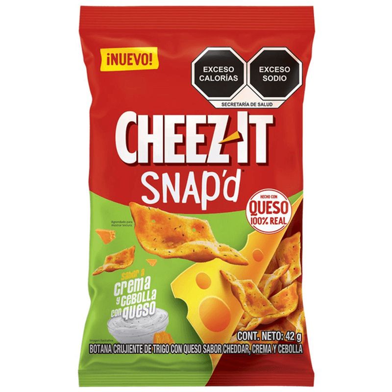 Kellogg's Cheez-It Snap'd Cheddar, Sour Cream & Onion Flavor Chips - 1.5 oz