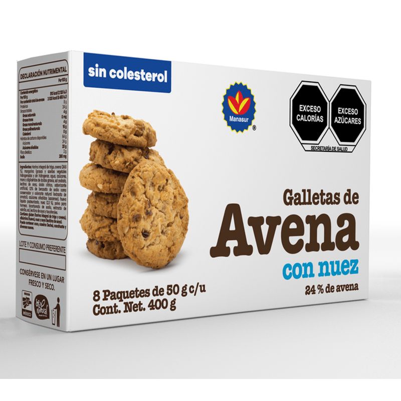 Manasur Oatmeal Cookies with Nuts - 14 oz
