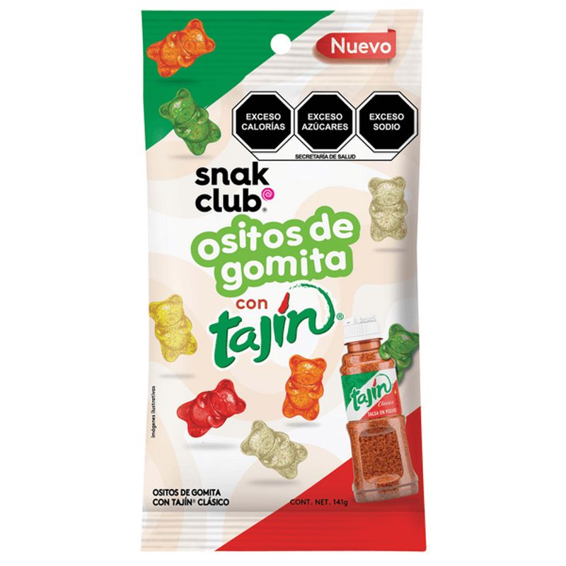 Snak Club Gummy Bears with Tajín, 5 oz