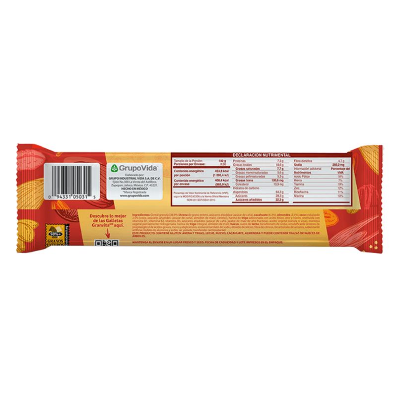 Granvita Oatmeal Cookies with Granola - 3 oz