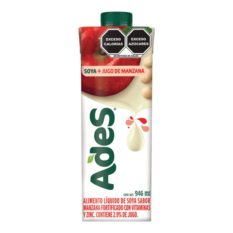Ades Apple Flavor Soy Drink 32 oz