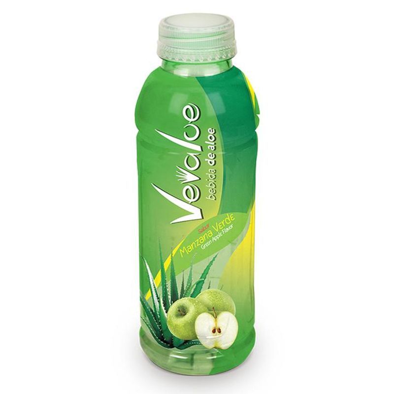 Vevaloe Green Apple Aloe Drink 17 oz