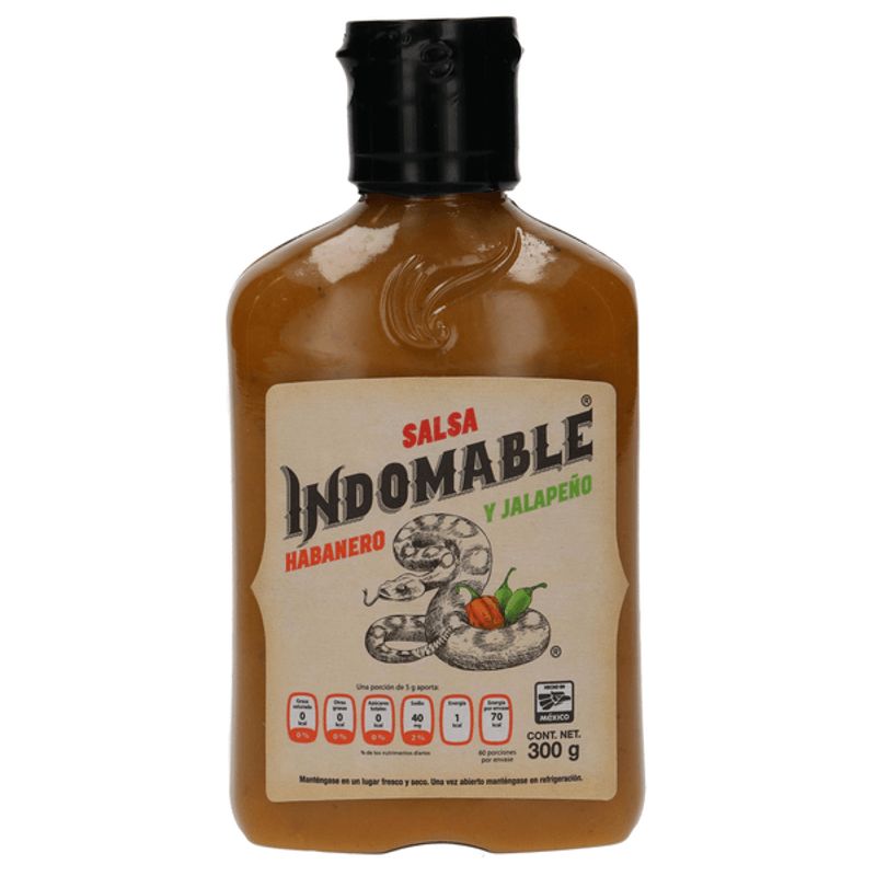 Indomable Habanero Jalapeño Sauce - 11 oz