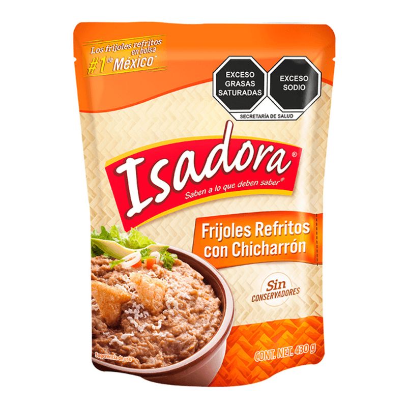 Isadora Refried Beans with Cracklings - 15 oz