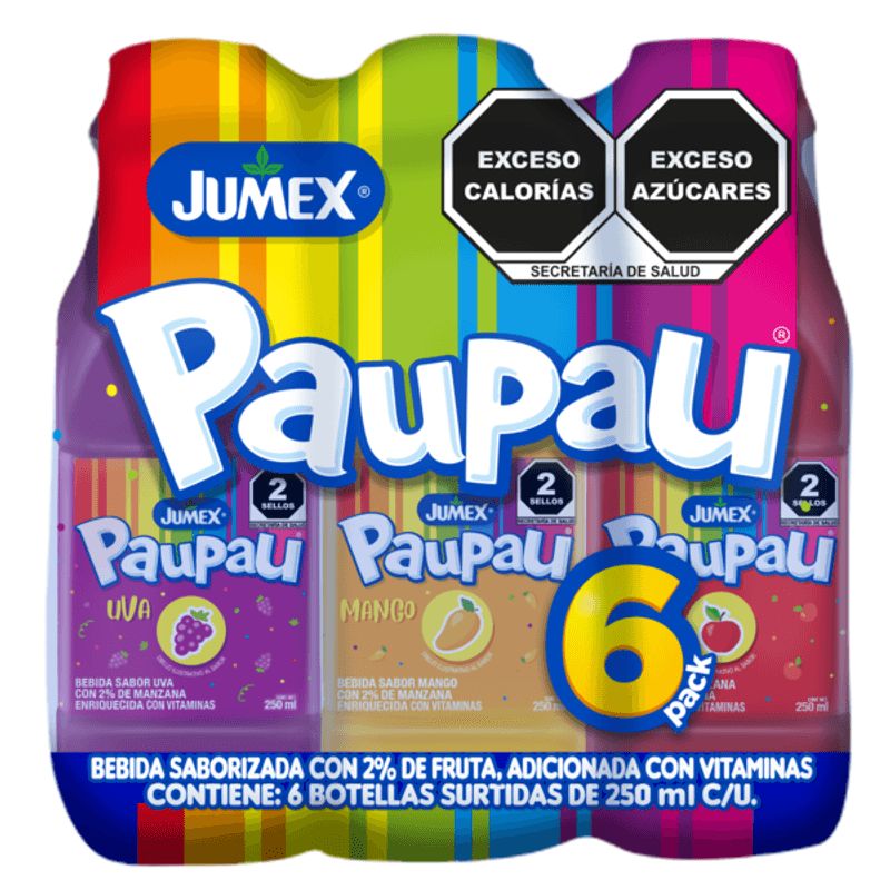 Pau Pau Six Pack Assorted Drinks 8 oz 1 Piece
