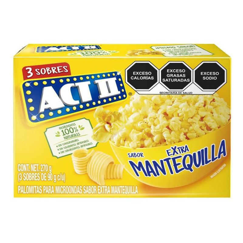 Act II Microwave Extra Butter Flavor Popcorn 3 Pack 1 Piece
