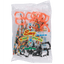 Emy Black-Orange Straw with Teeth 20 Pieces