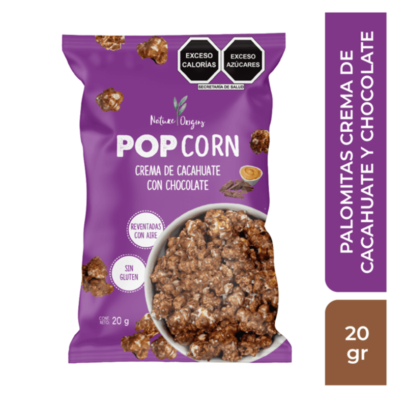 Nature Origins Peanut Butter Cream Chocolate Popcorn, 0.7 oz