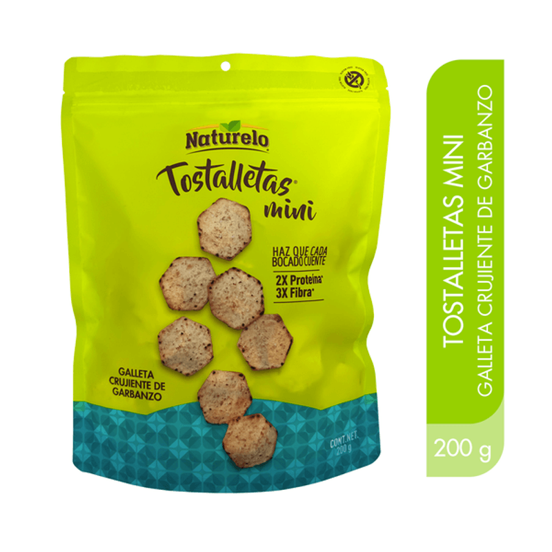 Tostalletas Mini Crispy Chickpea Cookies, 7 oz