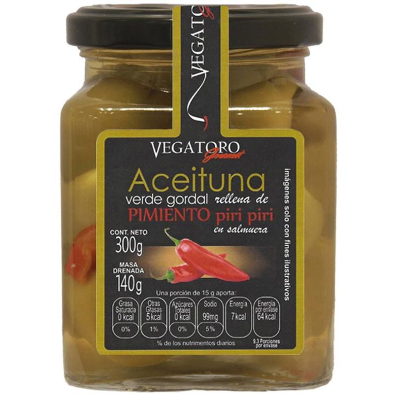 Vegatoro Gordal Olive Stuffed with Piri-Piri 11 oz