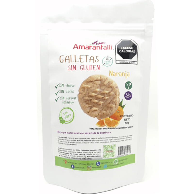 Amarantalli Gluten-Free Orange Cookies, 3.2 oz
