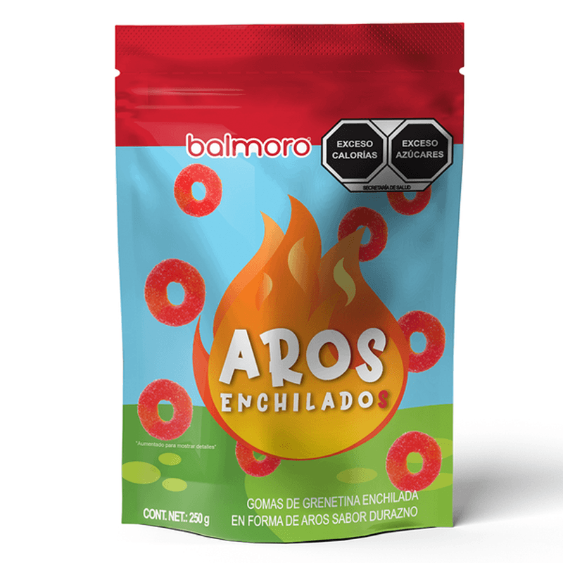 Balmoro Spicy Peach Flavor Gummi Rings, 8.8 oz