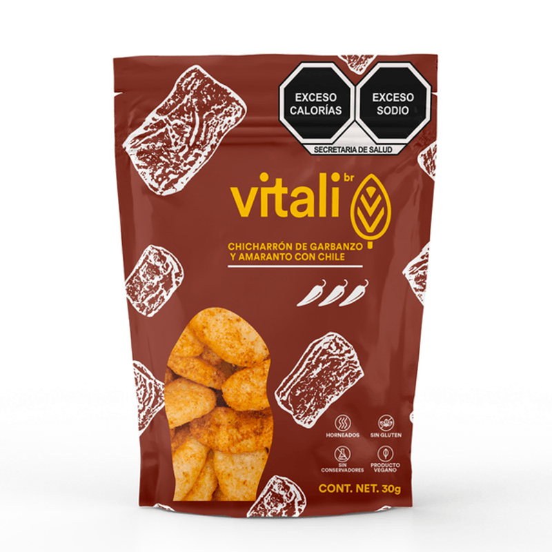 Vitalibr Chickpea Amaranth Chicharron, 1 oz