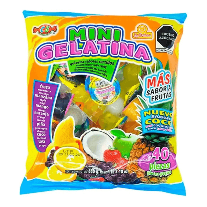 Las Delicias Mini Assorted Flavor Gelatins, 40 pcs