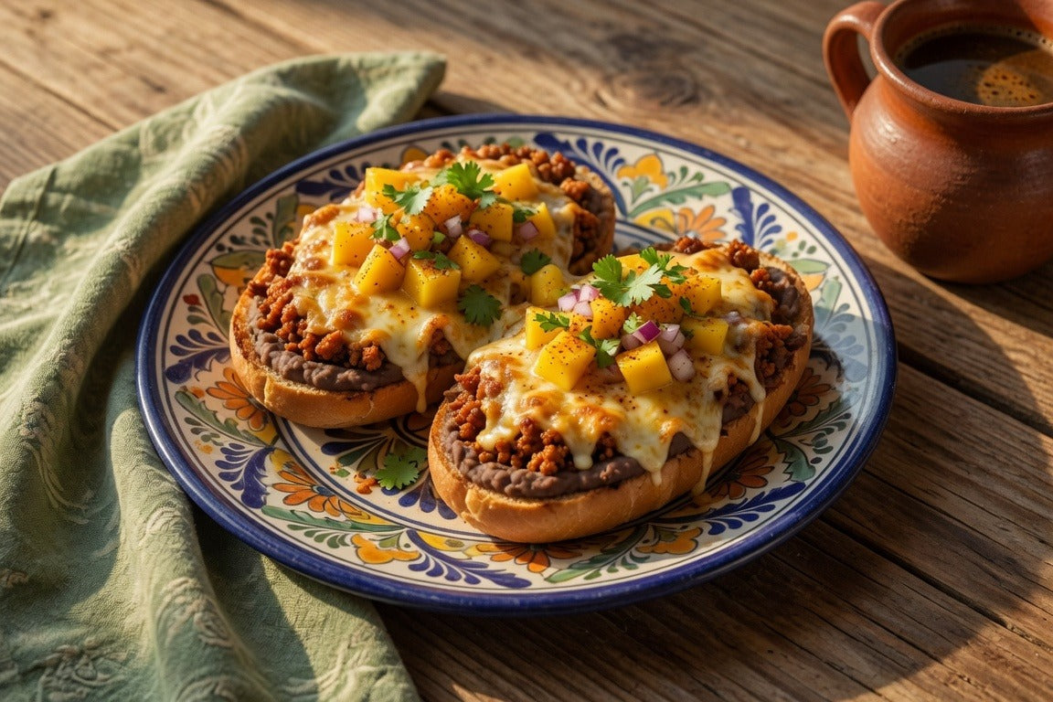 Chorizo Molletes with Mango Pico de Gallo: The Open-Faced Classic, Upgraded