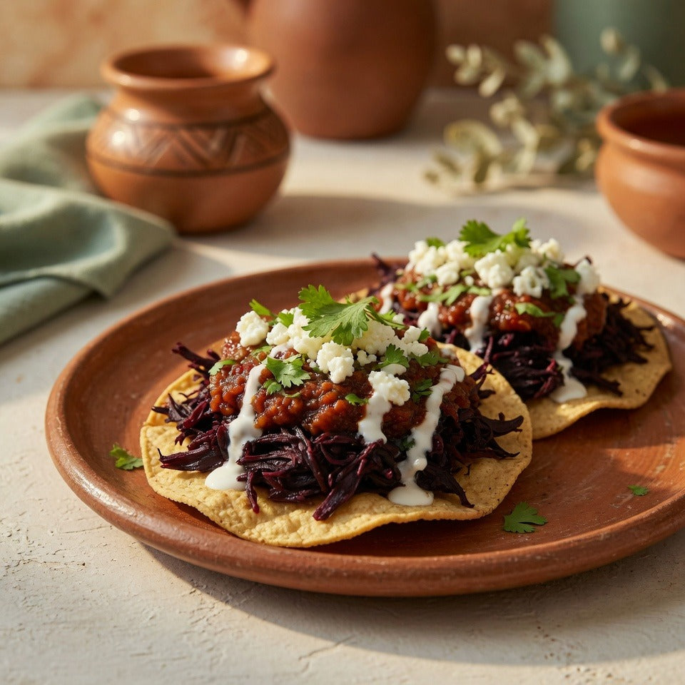 Hibiscus Flower Tinga Tostadas: The Meatless Mexican Classic That Fools Everyone