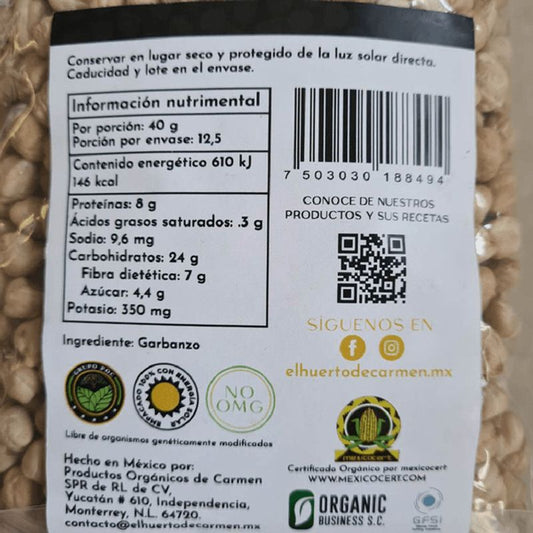 El Huerto de Carmen Organic Chickpeas 18 oz