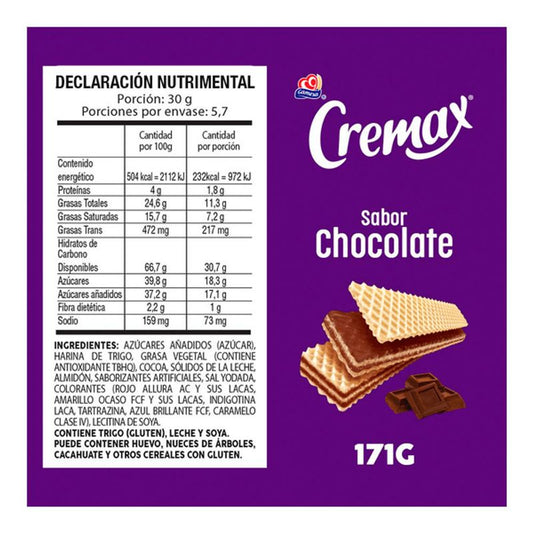 Cremax Chocolate Flavor Cookies - 6 oz