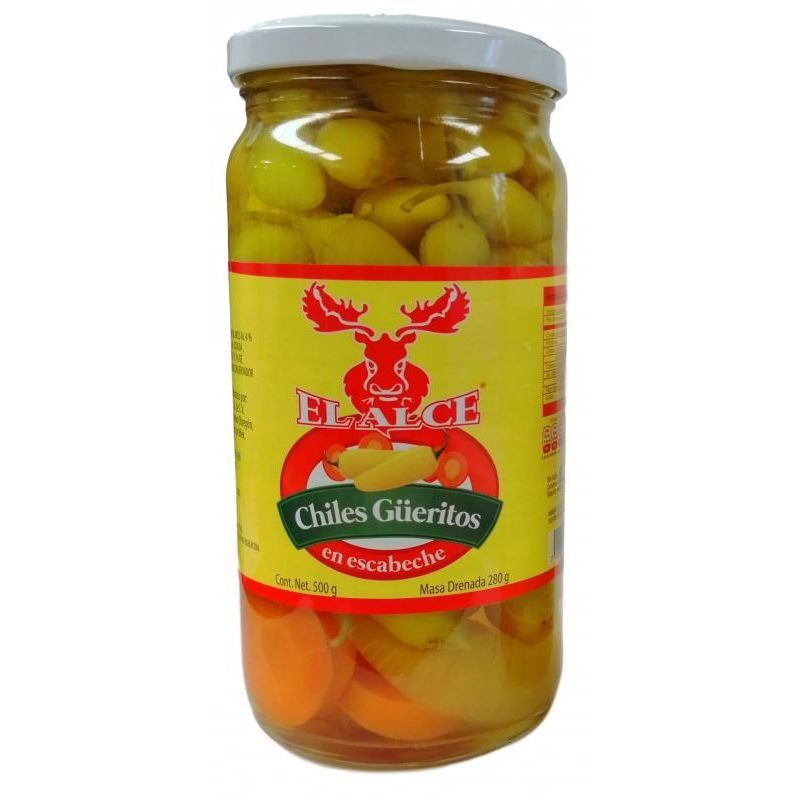 El Alce Pickled Güerito Peppers Jar 17 oz Main image