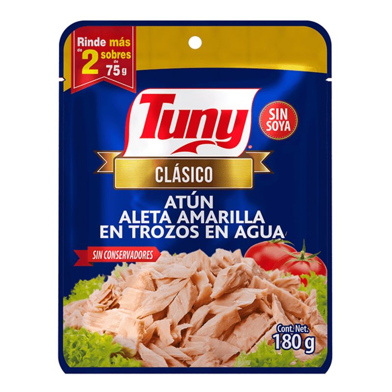 Tuny Yellowfin Tuna Pouch in Water, 6 oz Main image