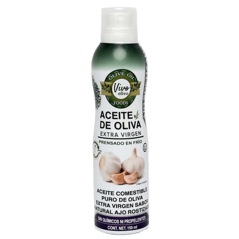 Vivo Olivo Extra Virgin Olive Oil with Roasted Garlic Spray, 5 oz