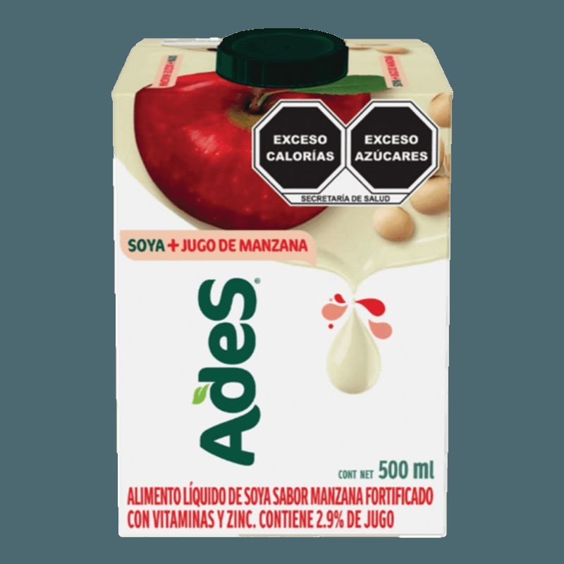 Ades Apple Flavor Soy Drink 17 oz Main image