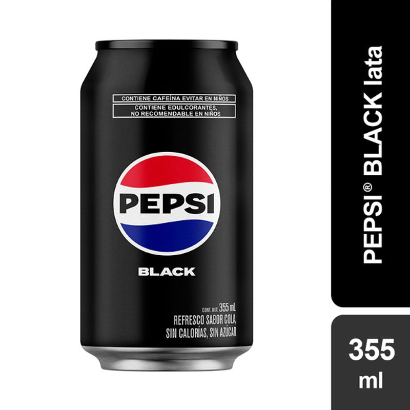 Pepsi Black Cola Flavor Soda 12 oz Main image