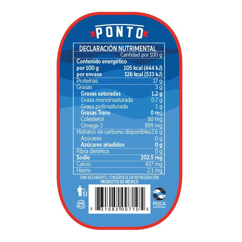 Ponto Sardines in Tomato Sauce - 4 oz Main image