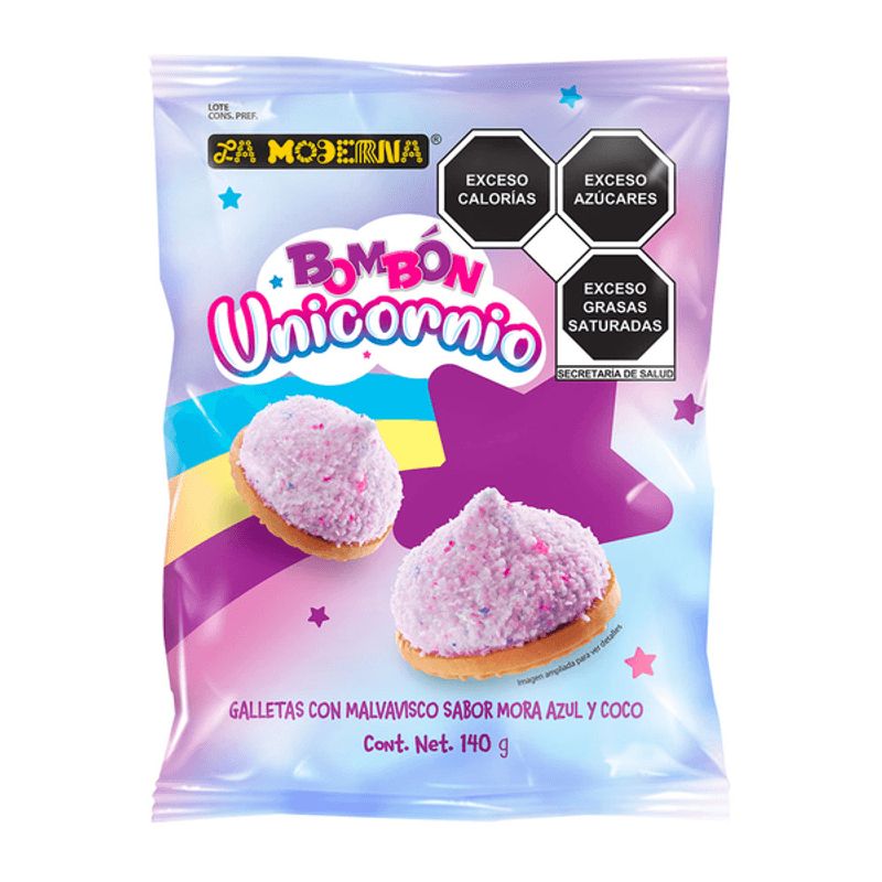 La Moderna Unicorn Cookies Blueberry and Coconut Flavor 5 oz