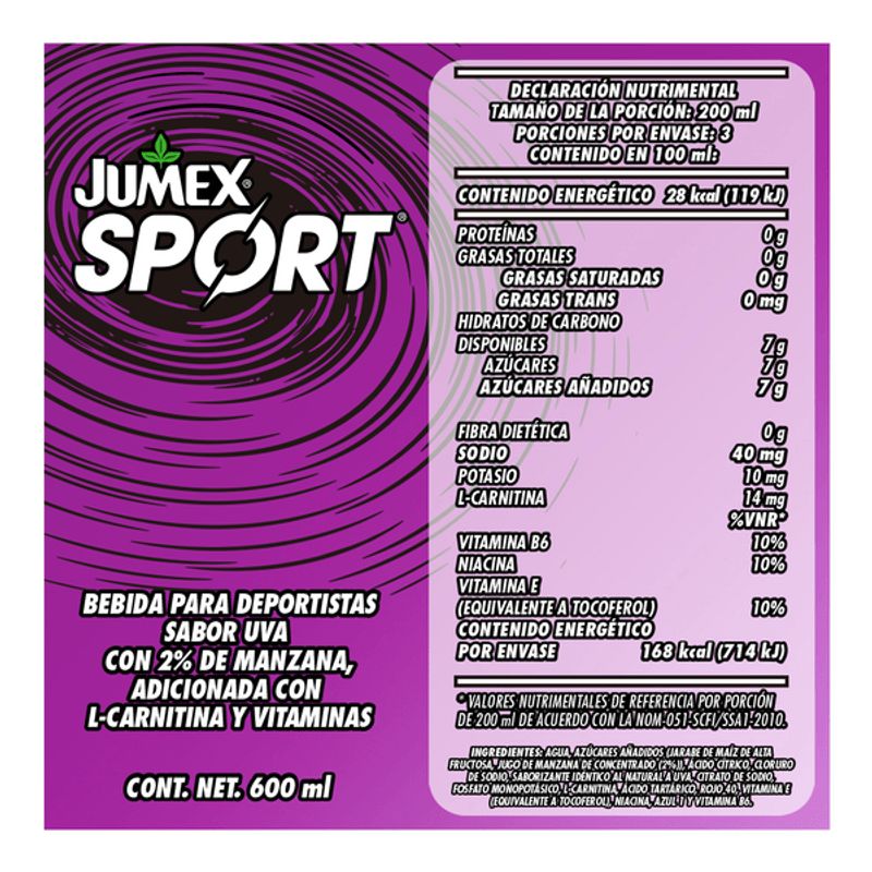 Jumex Sport Isotonic Grape 20 oz