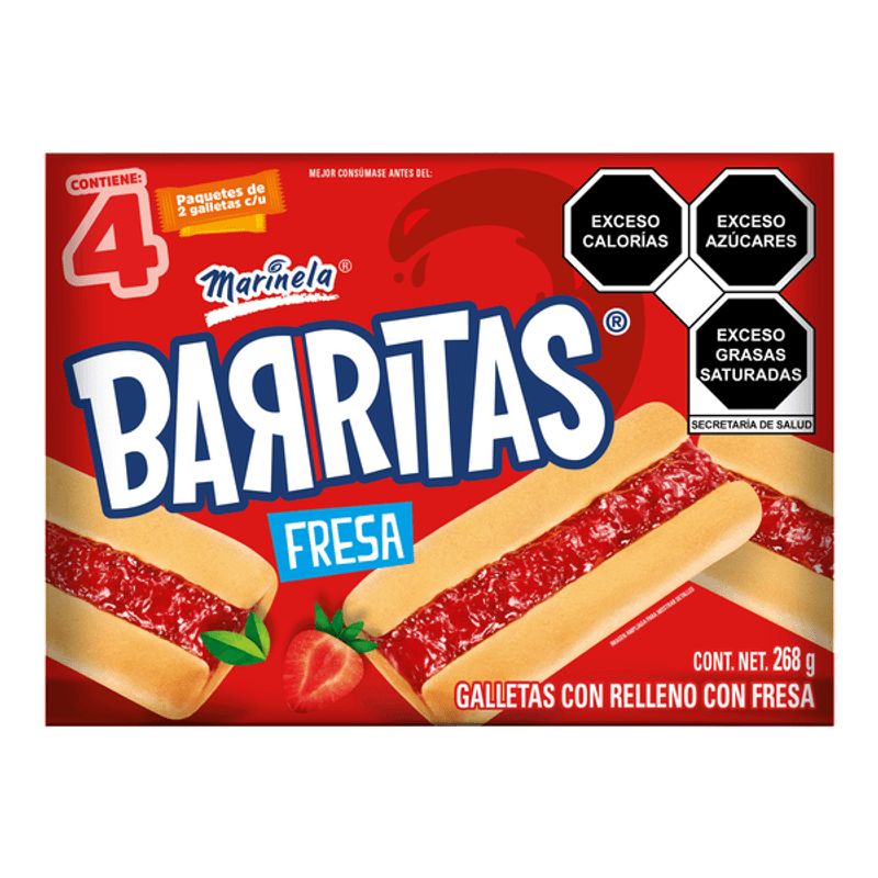 Marinela Strawberry Bars Cookies - 9 oz Main image
