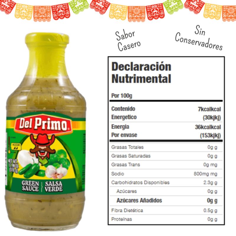 Del Primo Green Homemade Sauce, 18 oz Secondary image