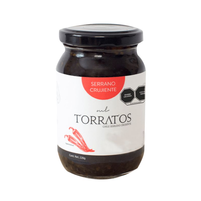 Torratos Crispy Serrano Pepper Rinds Jar 8 oz