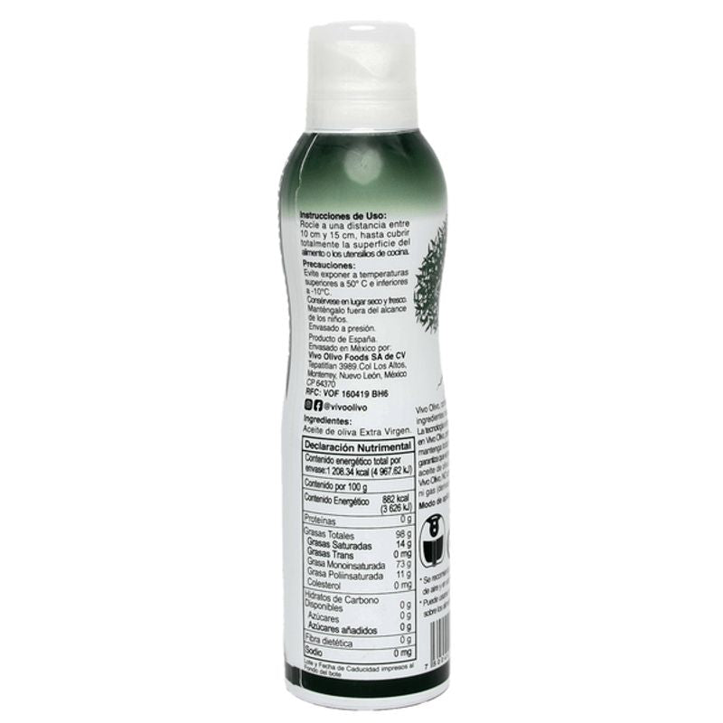 Vivo Olivo Extra Virgin Olive Oil Spray, 5 oz Main image
