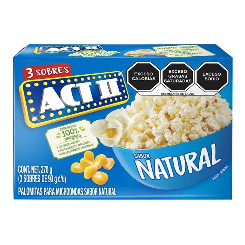 Act II Microwave Popcorn Natural Flavor - 3 Pack Main image