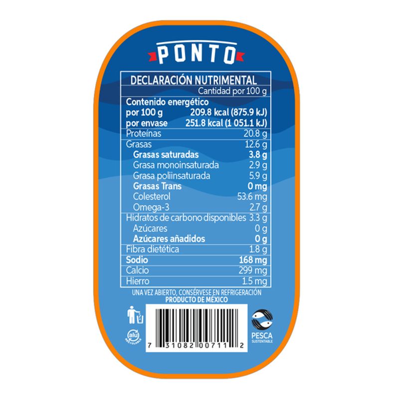 Ponto Spicy Sardines in Oil - 4 oz