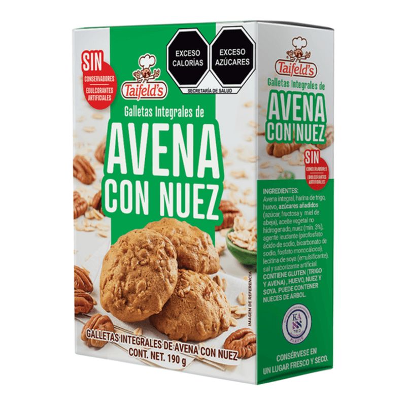 Taifelds Oatmeal Cookies with Nuts - 7 oz Main image