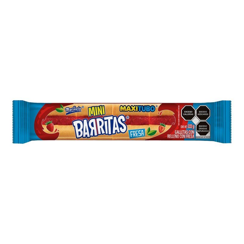 Marinela Mini Strawberry Bar Maxitube Cookies, 8 oz