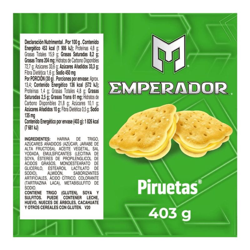 Emperor Pirouette Lemon Flavor Cookies - 14 oz