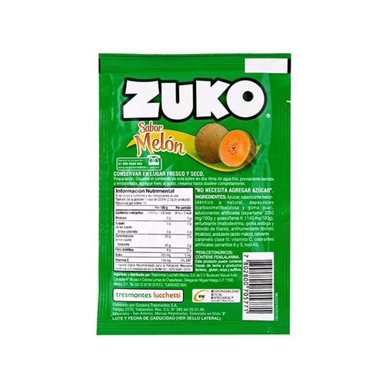 Zuko Melon Flavor Drink Powder 0.5 oz Secondary image