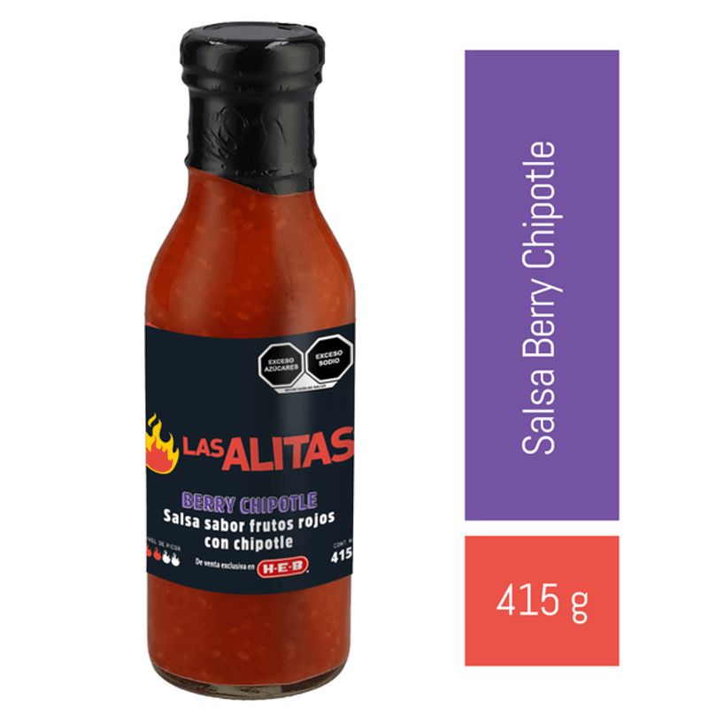 Las Alitas Red Berry Chipotle Sauce, 15 oz