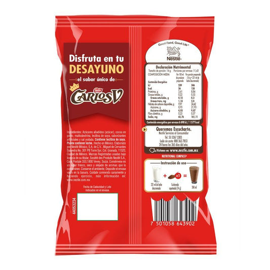 Carlos V Chocolate Drink Powder Bag 6 oz