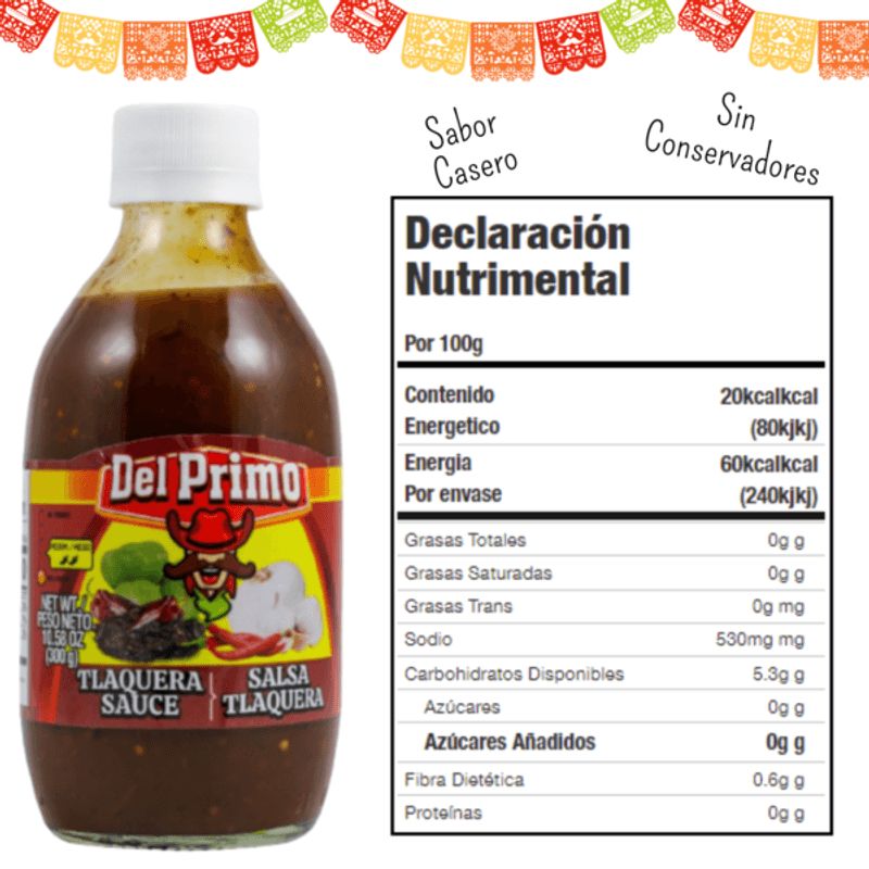 Del Primo Tlaquera-Style Salsa, 11 oz