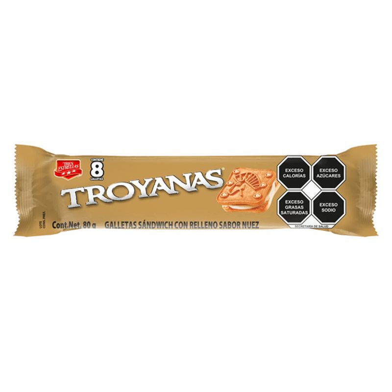 Tres Estrellas Trojan Walnut Flavor Cookies - 3 oz Main image